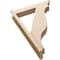 Ekena Millwork 5 1/2-in W x 26-in D x 38-in H Funston Trad Rough Cedar Woodgrain TimberThane Outlooker, Primed Tan OUTUR055X26X38FST04RCPR - alternate 6